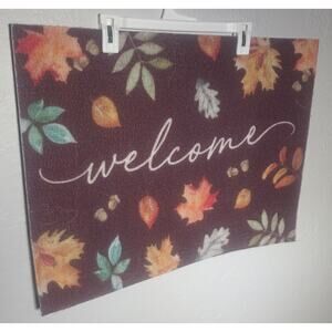 New Welcome Door Mat 18"x24" Water Absorbent. Fade Resistent